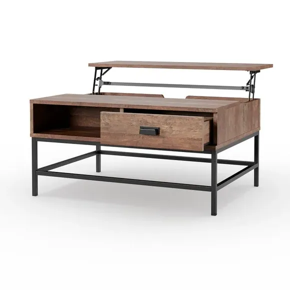 Lift Top Coffee Table with Storage - Pine