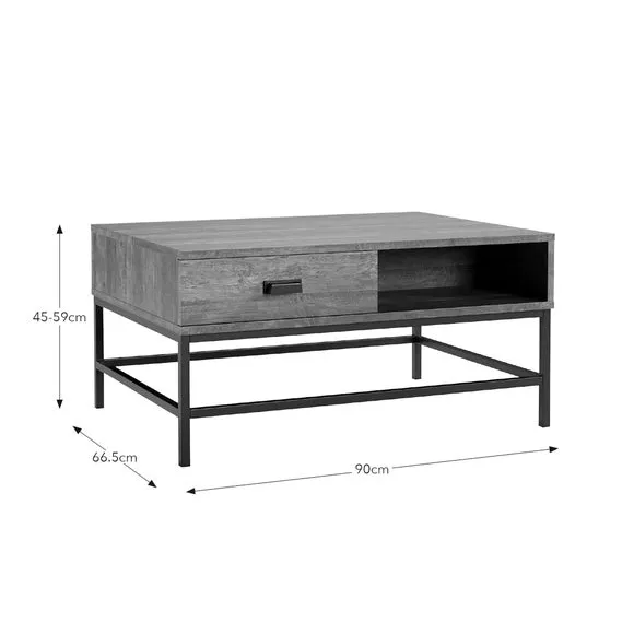 Lift Top Coffee Table with Storage - Pine