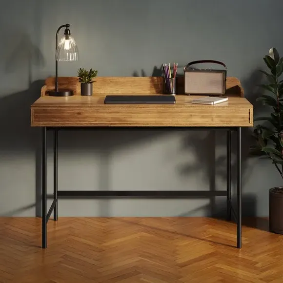 Lift-Up Storage Desk - Mango Wood Effect, Wood