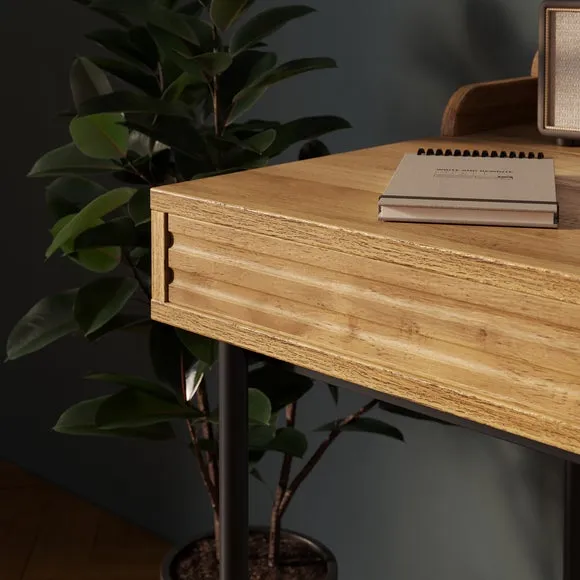 Lift-Up Storage Desk - Mango Wood Effect, Wood