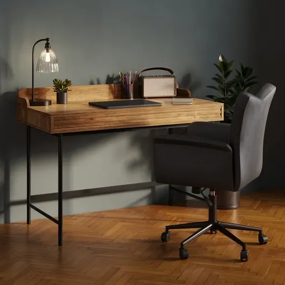 Lift-Up Storage Desk - Mango Wood Effect, Wood