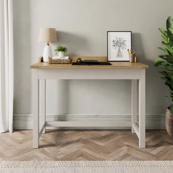 Lift-Up Storage Desk - Stone, Wood image