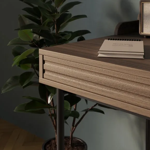 Lift-Up Storage Desk - Walnut Effect, Wood