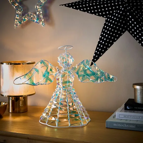 Light Up Angel Decoration - Multicolor, Iridescent