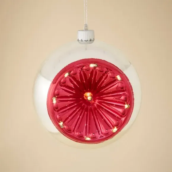 Light-Up Christmas Bauble - Red