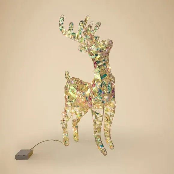 Light Up Deer Decoration - Iridescent