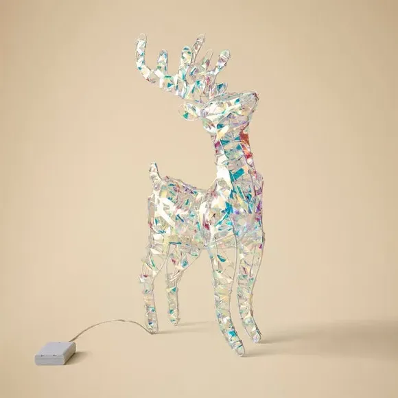 Light Up Deer Decoration - Iridescent