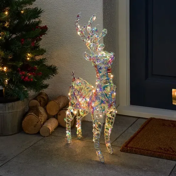 Light Up Deer Decoration - Iridescent