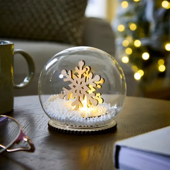 Light Up Snow Globe - Snowflake Design image