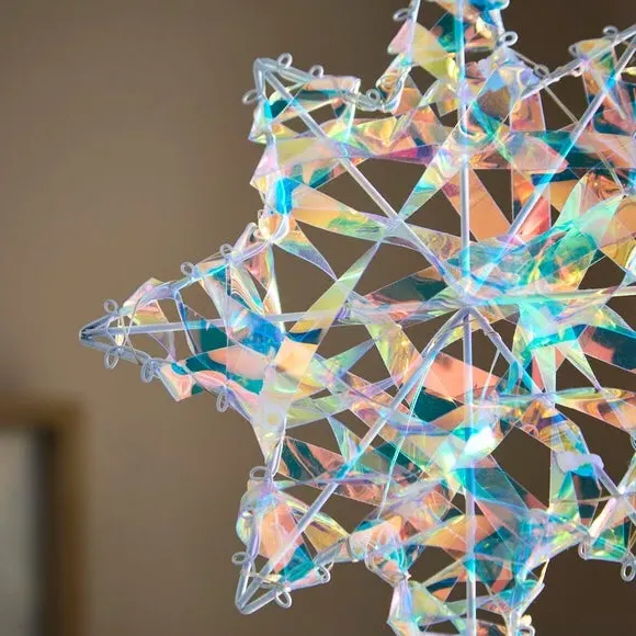 Light Up Star Tree Topper - Clear, Iridescent