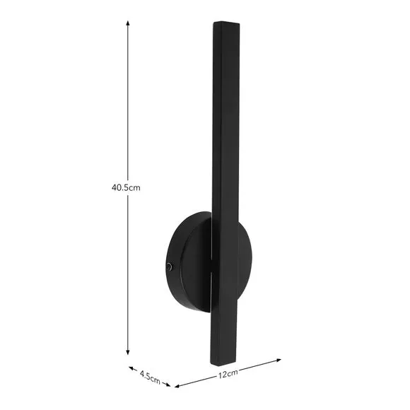 Linear LED Wall Light - Black, Steel
