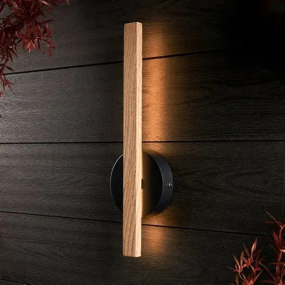 Linear LED Wall Light - Wood, Steel