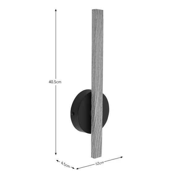 Linear LED Wall Light - Wood, Steel