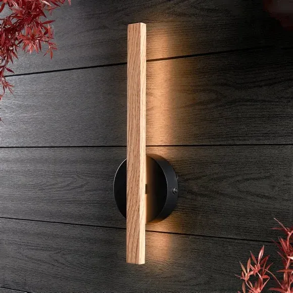 Linear LED Wall Light - Wood, Steel