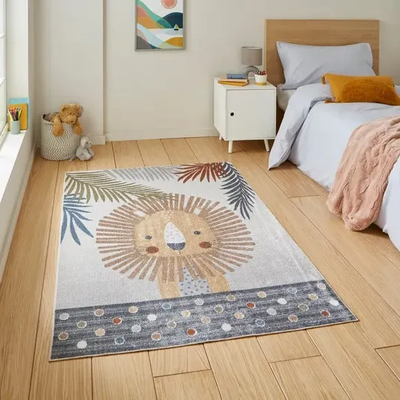 Lion Washable Rug - Multicoloured image