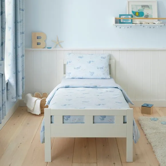 Little Whales Duvet Cover Set - Blue, Cotton image