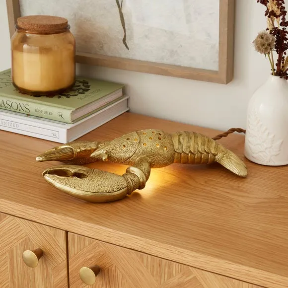 Lobster Wall Light Plug-In - Gold