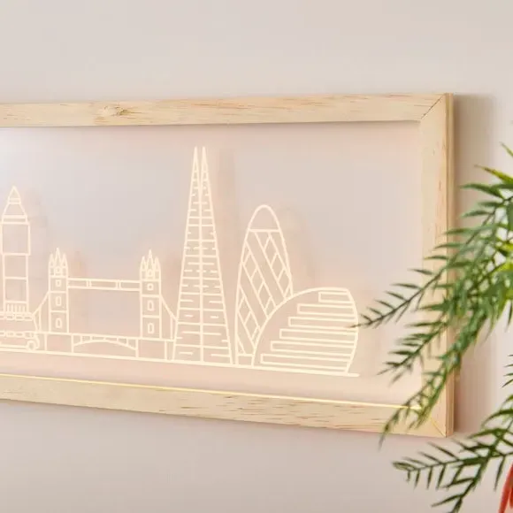 London Skyline Neon Wall Light - White, LED