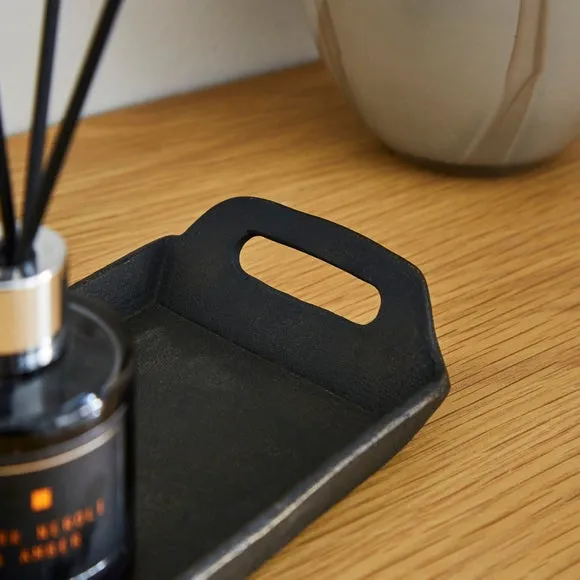 Long Decorative Tray - Black, Aluminium