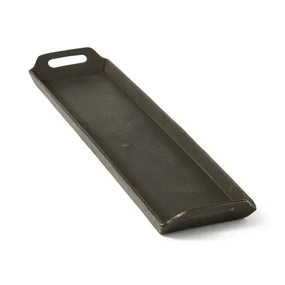 Long Decorative Tray - Black, Aluminium