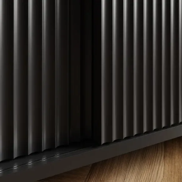 Low Bookcase with Drawers - Black, Wood