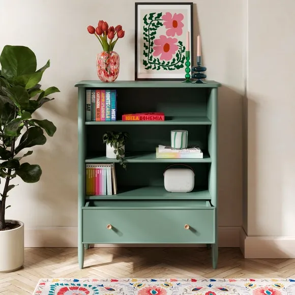 Low Bookcase with Scalloped Detail - Lilypad