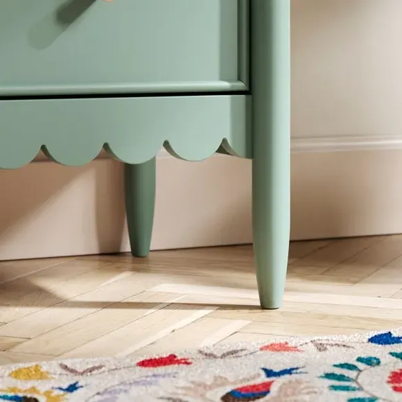 Low Bookcase with Scalloped Detail - Lilypad