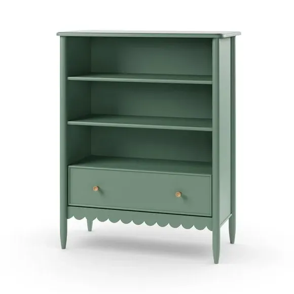 Low Bookcase with Scalloped Detail - Lilypad