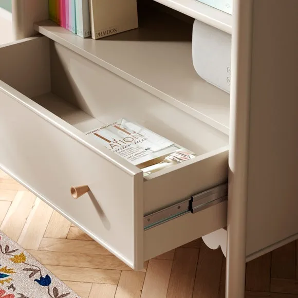 Low Bookcase with Scalloped Detail - Natural