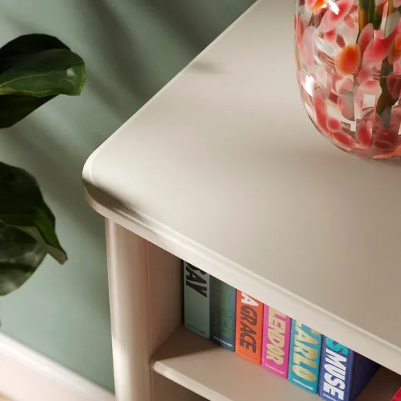 Low Bookcase with Scalloped Detail - Natural