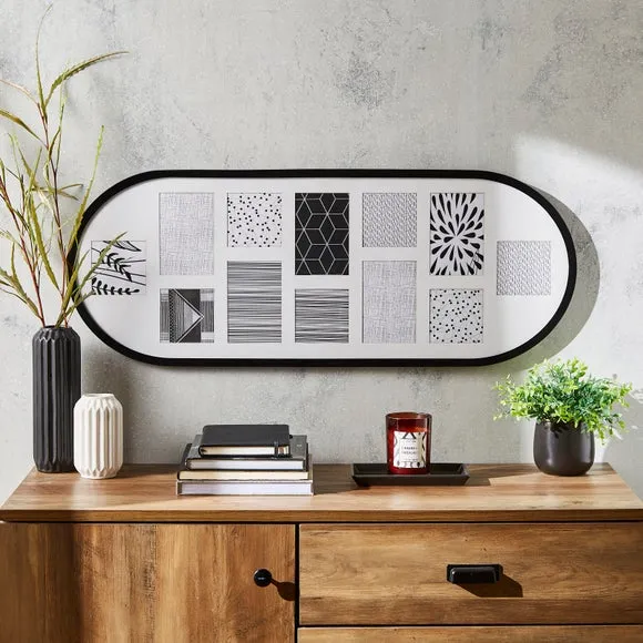 Lozenge Multi Photo Frame - Black