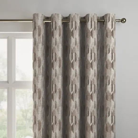 Made to Measure Curtains Abstract - Natural, Polyester