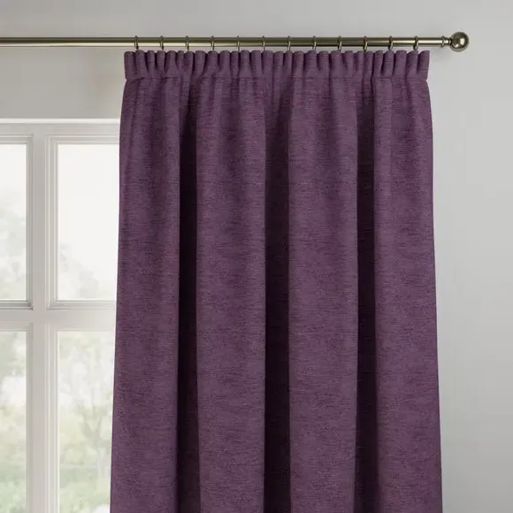 Made to Measure Curtains - Aubergine, Chenille