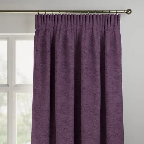 Made to Measure Curtains - Aubergine, Chenille
