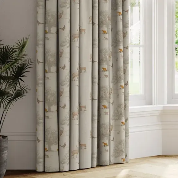 Made to Measure Curtains - Autumn, Woodland Print image