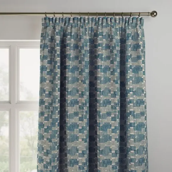 Made to Measure Curtains - Azure, Cotton Linen