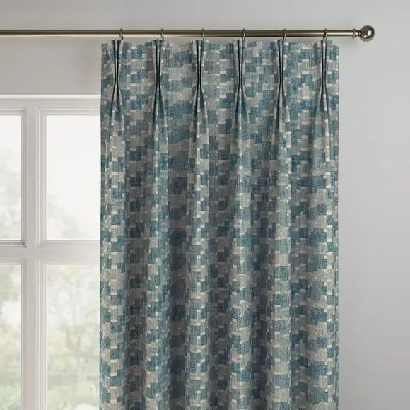 Made to Measure Curtains - Azure, Cotton Linen