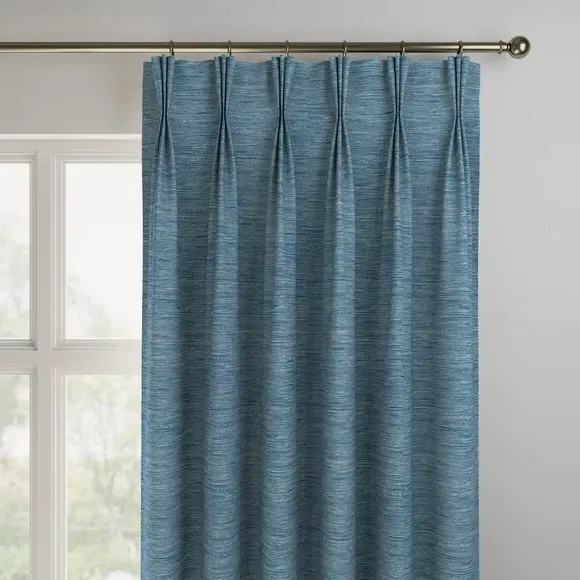 Made to Measure Curtains - Azure, Textured Fabric