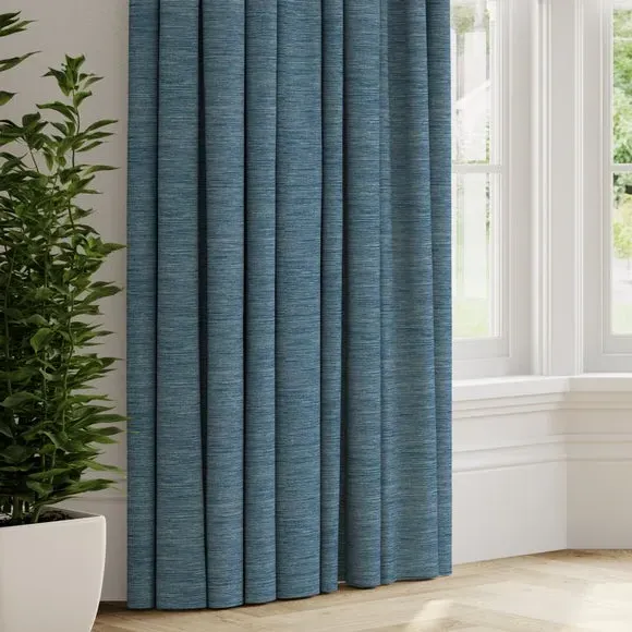 Made to Measure Curtains - Azure, Textured Fabric image