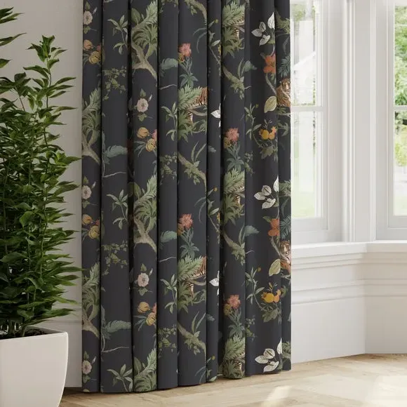 Made to Measure Curtains Bengal Print - Olive, Velvet image