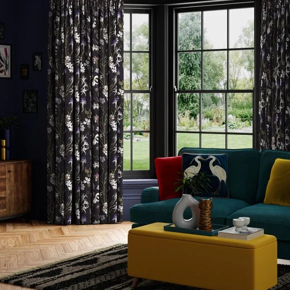 Made to Measure Curtains - Black, Velvet