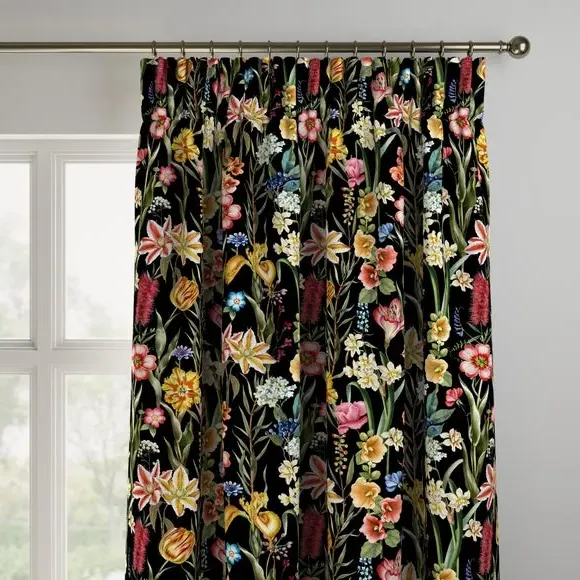 Made to Measure Curtains - Black, Velvet