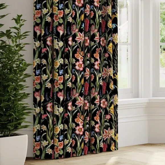 Made to Measure Curtains - Black, Velvet