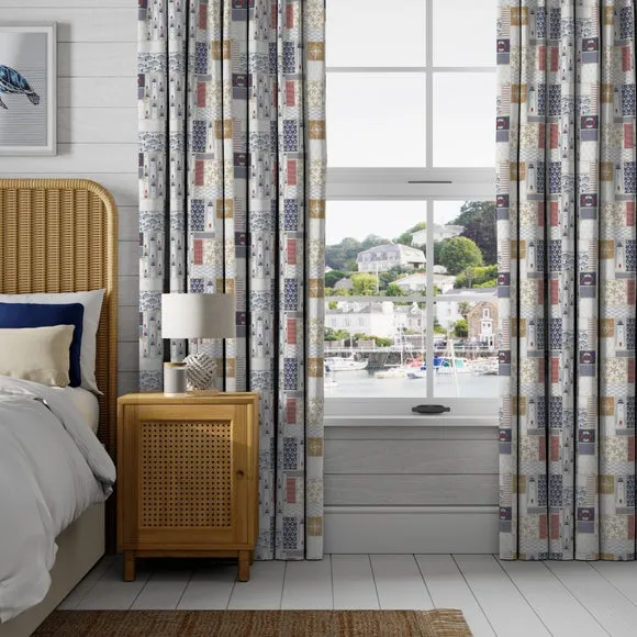Made to Measure Curtains - Blue, Cotton