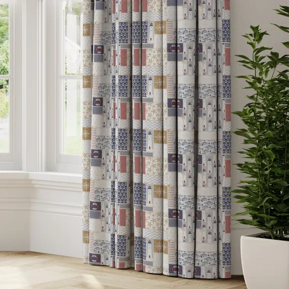 Made to Measure Curtains - Blue, Cotton