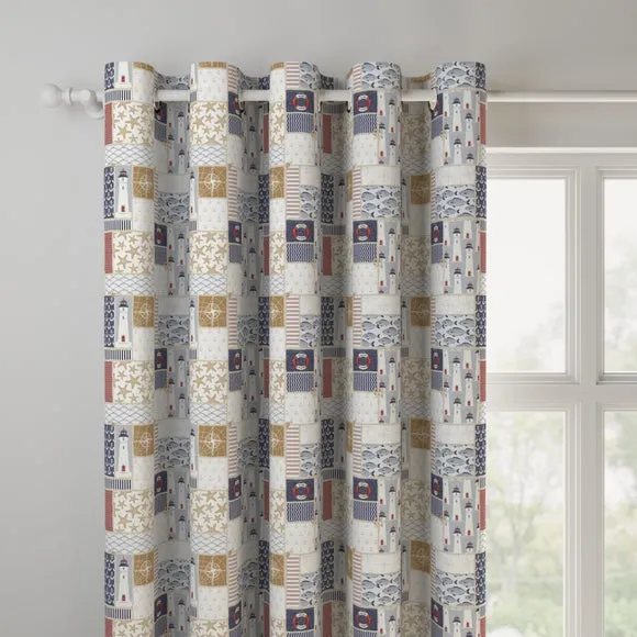 Made to Measure Curtains - Blue, Cotton
