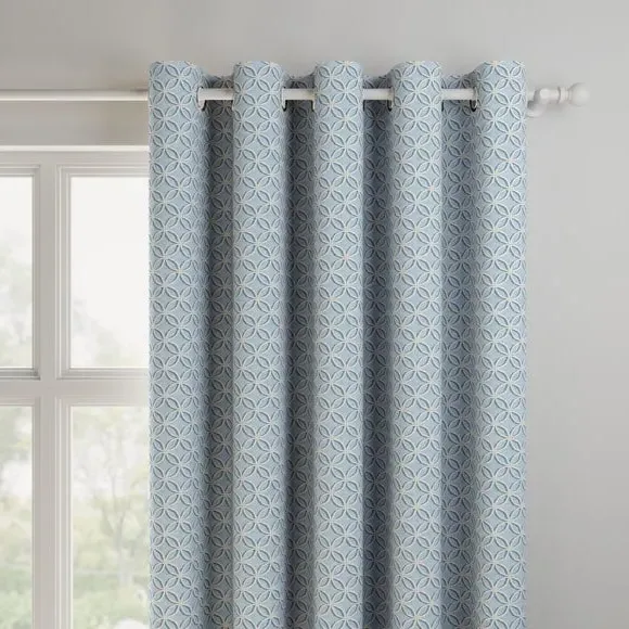 Made to Measure Curtains - Blue, Cotton
