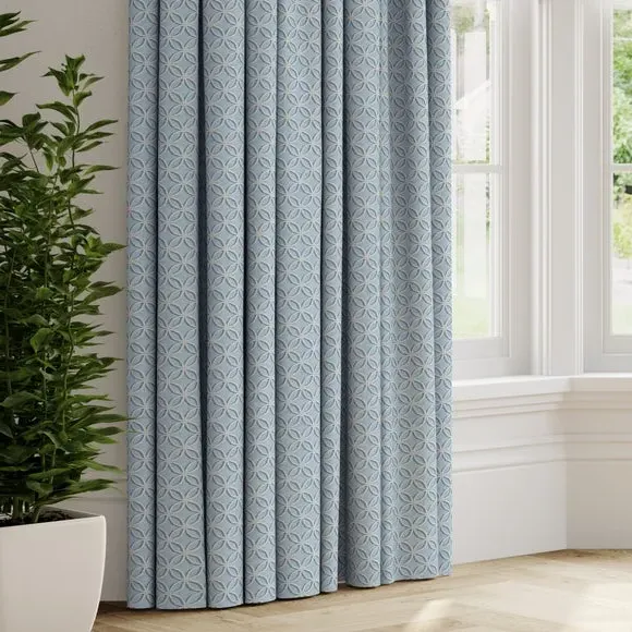 Made to Measure Curtains - Blue, Cotton