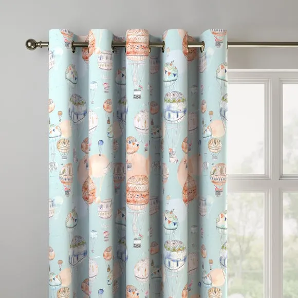 Made to Measure Curtains - Blue, Cotton