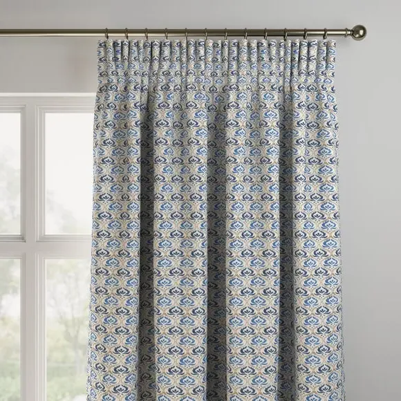 Made to Measure Curtains - Blue, Cotton